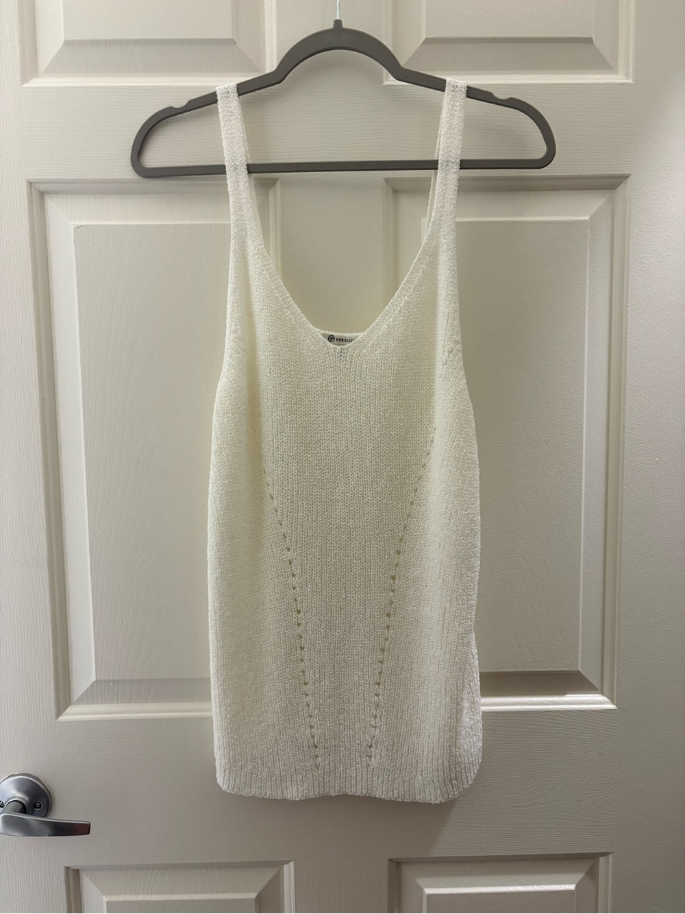 Versona Ivory Textured Knit Tank